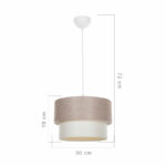 Ceiling light PWL-1194 Ε27 beige D30x19cm - Слика 4