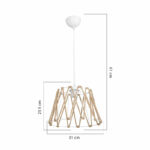 Ceiling light PWL-1160 Ε27 beige D31x23.5cm - Слика 4