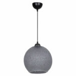 Ceiling light Leshia Ε27 grey D26x26cm - Слика 3