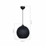 Ceiling light Leshia Ε27 grey D26x26cm - Слика 4