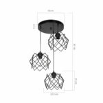 Ceiling light PWL-1021 Ε27 black D40x80cm - Слика 4
