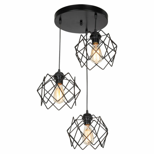 Ceiling light PWL-1021 Ε27 black D40x80cm