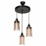 Ceiling light PWL-1195 Ε27 black-amber D30x80cm - Image 3