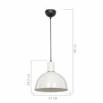 Ceiling light PWL-1196 Ε27 white D27x75cm - Слика 4