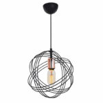 Ceiling light PWL-0980 E27 black-bronze D28x75cm