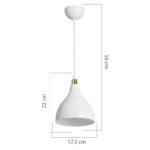 Ceiling light Lofty Ε27 white D18x22cm - Слика 4