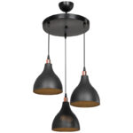 Ceiling light Lofty Ε27 black D40x80cm - Слика 2