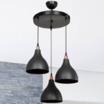 Ceiling light Lofty Ε27 black D40x80cm - Слика 3