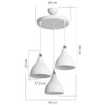 Ceiling light Lofty Ε27 white D40x80cm - Image 4