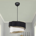 Ceiling light Loopy Ε27 black-white D30x18cm - Слика 3