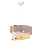 Ceiling light Loopy Ε27 beige-white D30x18cm - Слика 2