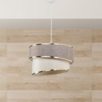 Ceiling light Loopy Ε27 beige-white D30x18cm - Слика 3