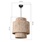 Ceiling light Kin Ε27 natural D39x80cm - Image 4
