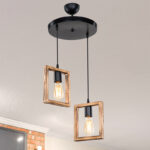 Ceiling light Isolate Ε27 walnut D43x83cm - Слика 3