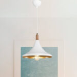 Ceiling light Keen Ε27 white-natural D29.5x70cm - Слика 3