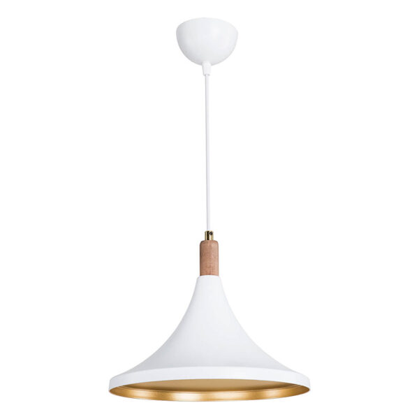 Ceiling light Keen Ε27 white-natural D29.5x70cm
