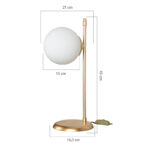 Table lamp Inclusive Ε27 golden 16.5x21x45cm - Image 4
