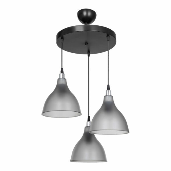 3-light ceiling lamp Orazio E27 dark grey-black D40x80cm