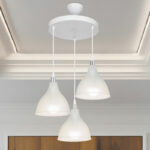3-light ceiling lamp Orazio E27 clear-white D40x80cm - Image 2