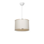 Ceiling lamp single light Eleg fabric in cream shade D30x22cm