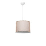 Single light ceiling lamp Eleg fabric in beige shade D30x60cm