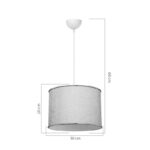 Single light ceiling lamp Eleg fabric in beige shade D30x60cm - Image 3