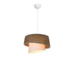 Plexi single light ceiling lamp in brown and cream shade D34x24.5cm - Слика 3