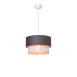 Fansi single light ceiling lamp gray fabric D30x23cm - Слика 2