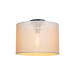 Single light Plega ceiling light fabric in cream shade D30x21cm - Слика 3
