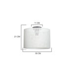 Single light Plega ceiling light fabric in cream shade D30x21cm - Слика 4