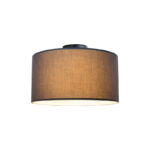 Single light ceiling lamp Momoa fabric in gray shade D30x21cm - Image 3