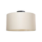 Едносветлечка таванска светилка Garry од ткаенина во крем нијанса D38x21 см