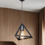Single light Lesly pp ceiling lamp in black shade D24x22cm - Image 2