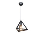 Single light Lesly pp ceiling lamp in black shade D24x22cm