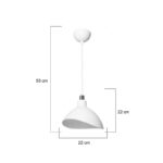 Single light ceiling lamp Oufoa pp in white shade D22x22cm - Слика 4