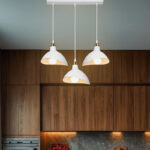 Three-light ceiling lamp Triha pp in white shade 60x22x90cm - Слика 2