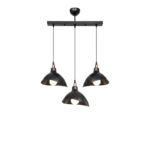 Triha pp three-light ceiling lamp in black shade 60x22x90cm - Слика 3