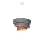 Single light ceiling lamp Tazma fabric in gray shade D38x25cm - Слика 3