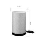 Table lamp Fana fabric in beige shade D14x21cm - Image 3