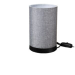 Table lamp Fana fabric in gray shade D14x21cm