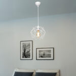Single-light E27 ceiling lamp Teeby metal in white shade Φ22x17cm - Image 2