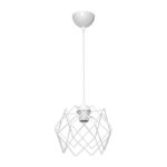 Single-light E27 ceiling lamp Teeby metal in white shade Φ22x17cm