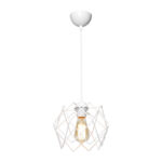 Single-light E27 ceiling lamp Teeby metal in white shade Φ22x17cm - Image 3