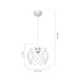 Single-light E27 ceiling lamp Teeby metal in white shade Φ22x17cm - Image 4