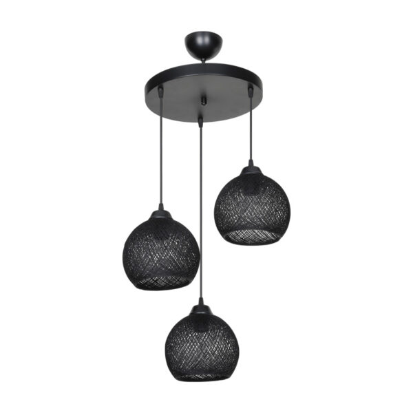 Тросветилка за таванот PWL-0973 I E27 црна D35x18cm