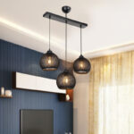 Three-light ceiling lamp PWL-0973 II E27 black 50x18x85cm - Слика 2