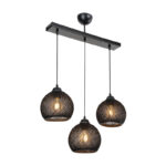 Three-light ceiling lamp PWL-0973 II E27 black 50x18x85cm - Слика 3