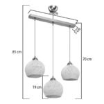 Three-light ceiling lamp PWL-0973 II E27 gold 50x18x85cm - Image 4