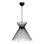 Single-light ceiling lamp Candle E27 metal in black shade Φ35x32cm