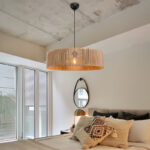 Tebaha single-light ceiling lamp E27  in natural shade Φ55x20cm - Слика 2